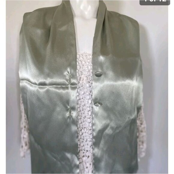 Accessory Institute Vintage Vest Like Scarf Shawl Button Wrap 52" x 9" - Picture 7 of 9